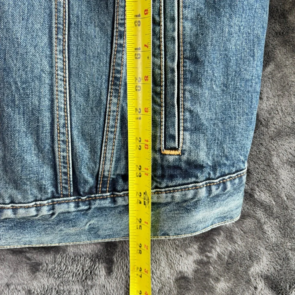 Levi's Mens Trucker Jacket M Blue Cotton Faux Fur Lined Denim Sherpa Coat